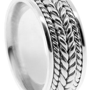 14KT White Gold Wedding Band 8mm