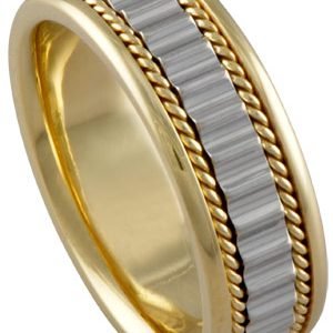 14KT White Gold Wedding Band -7mm