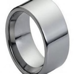 Tungsten Band High Polished Flat Pipe cut style 12mm